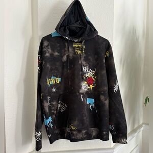 Men's Black Graphic Hoodie